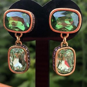 Heidi Daus 🆕 “Double Play” pierced dangle earrings in gold Heidi box